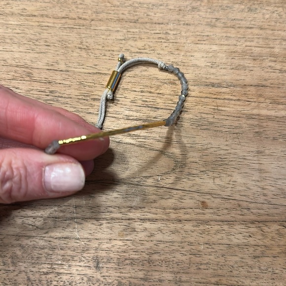 Gorjana Power Gemstone Bracelet – Gray & Gold – Adjustable – Like New - Picture 5 of 7